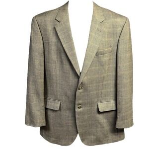 Jos A Bank Jacket 43R Brown Houndstooth Single Breasted Classic Dapper‎ Wool